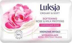 Sarantis Luksja Creamy & Soft Wygładzające Kremowe Mydło w kostce Róża & Proteiny Mleka 90g