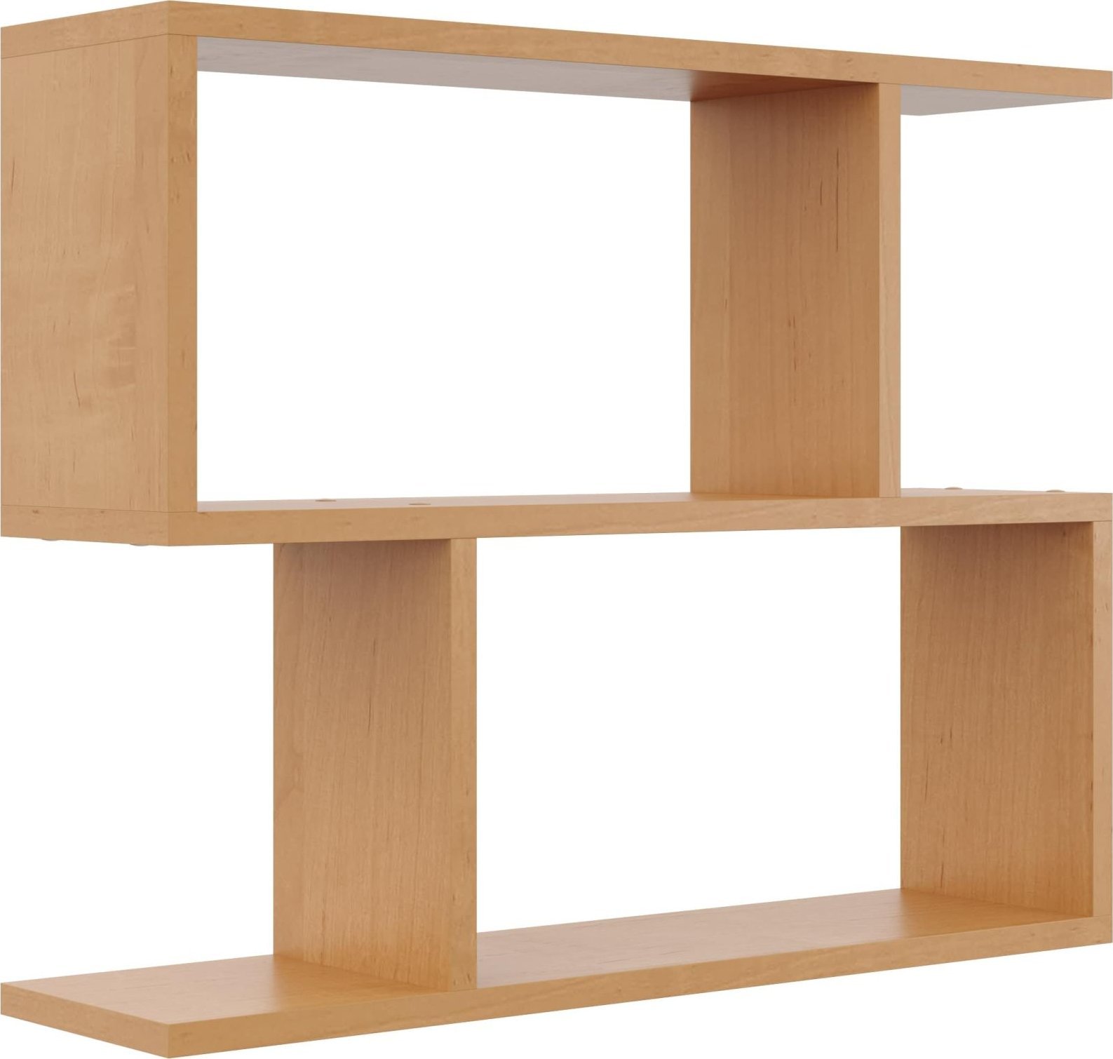 Tyletegotu Geometryczna półka wisząca, regał, 70x18x55 cm, olcha, mat