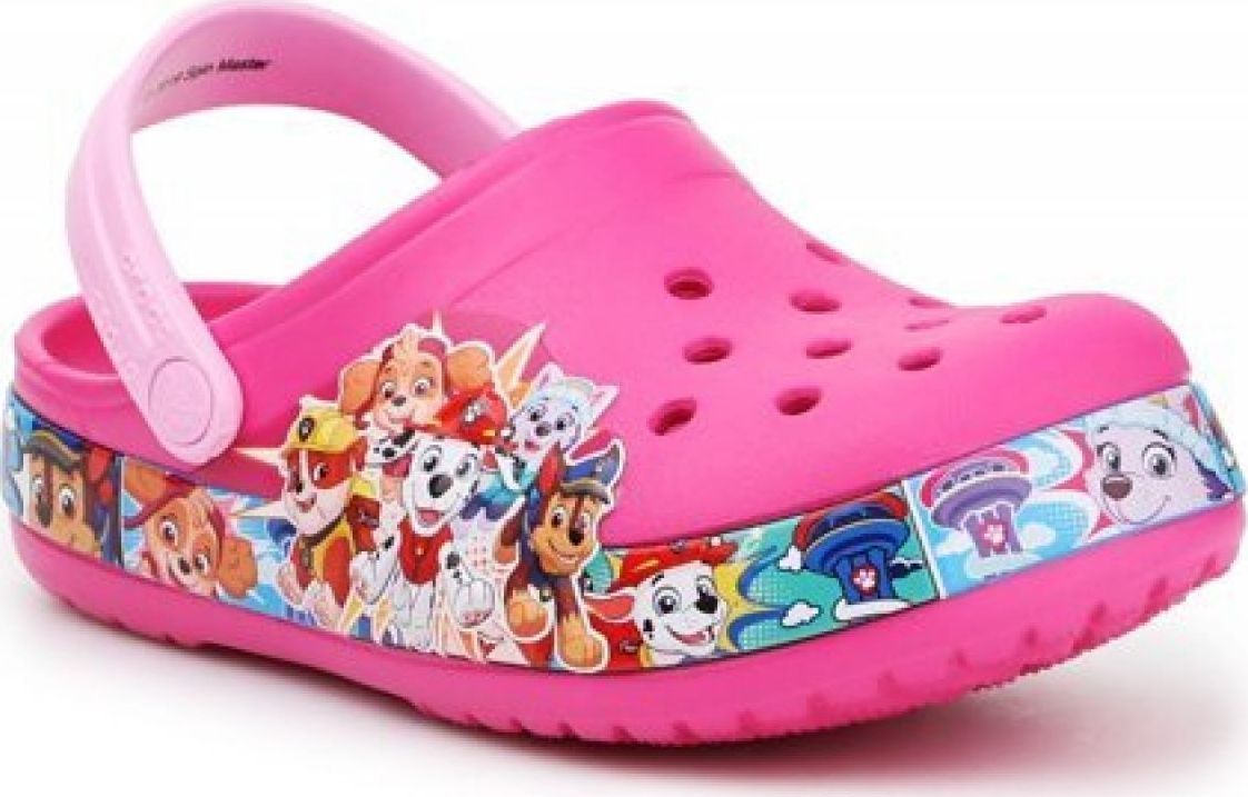 Crocs Klapki Crocs dla dzieci Fl Paw Patrol Band Clog różowe 205509 670 34-35
