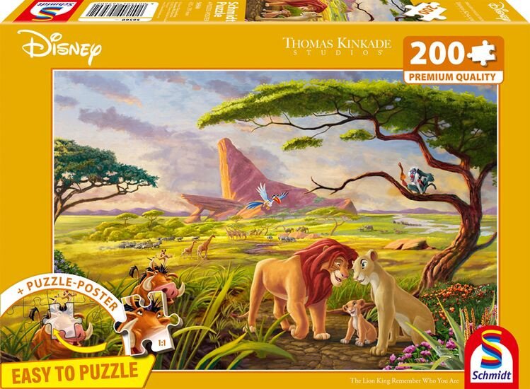 Puzzle PQ 200 Thomas Kinkade Król Lew Disney G3