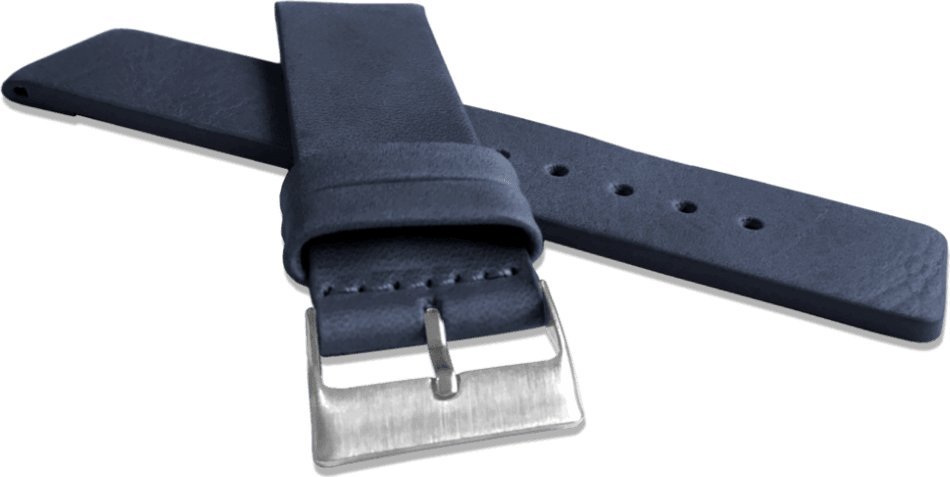 Lavvu LAVVU Granatowy gładki pasek PLAIN z luksusowej skóry Top Grain - 22