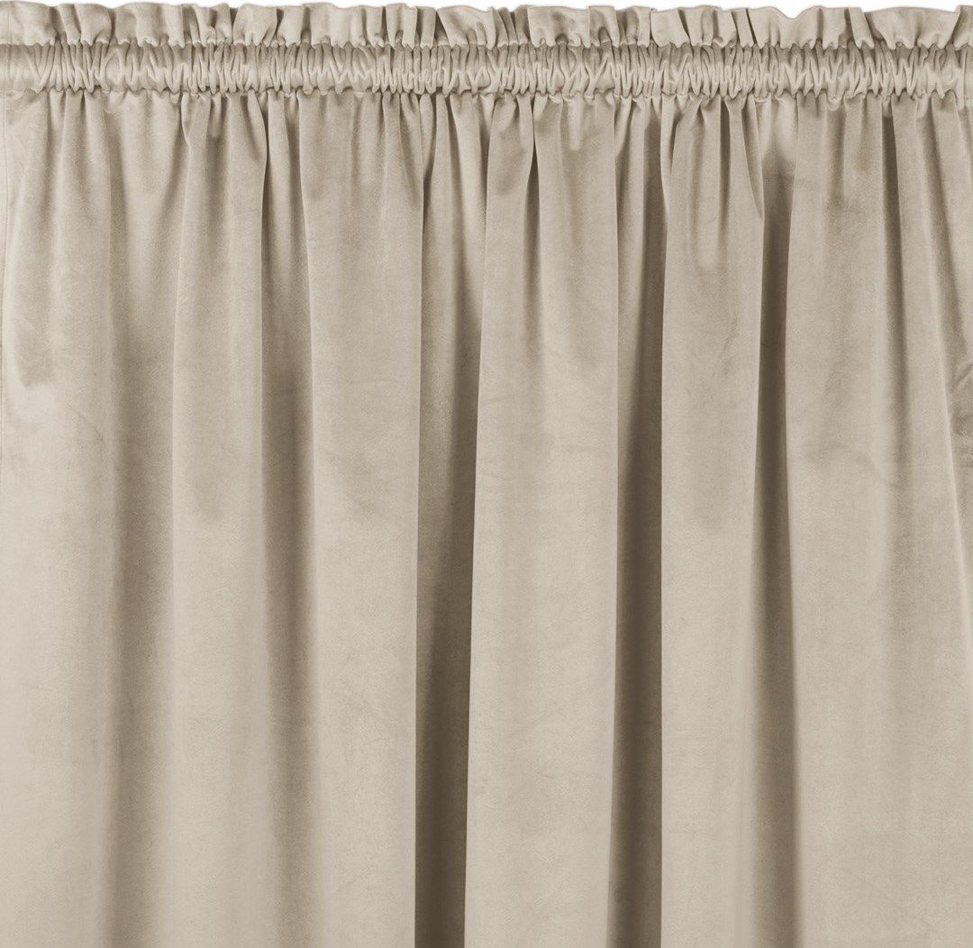 Homede Homede Zasłona VILA velvetowa z tunelem 200x175 kremowa wzór 2