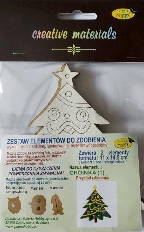 Zestaw elementów do zdobienia choinka BN 2szt