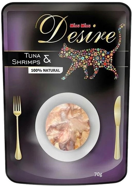 Miau Miau Desire Karma Dla Kota Tuńczyk Krewetki 70g