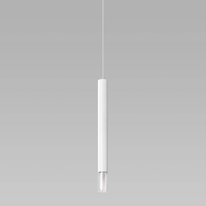 Lampa wisząca Sollux Metalowa lampa wisząca SL.0957 salonowa tuba nad stół biała