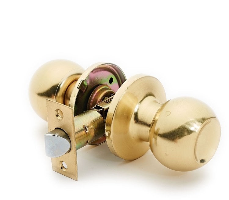 DOOR KNOB LOCK 607 SB 23 KEYS MAT BRASS