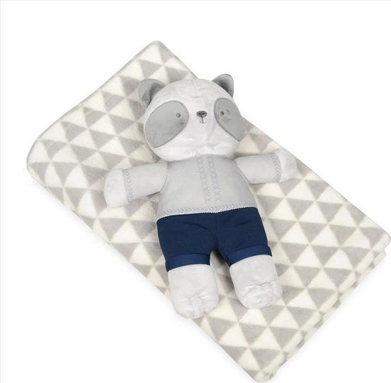 BabyMatex Kocyk 75/100 David z maskotką Szop uniwersalny