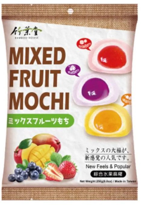 Japońskie mochi z nadzieniem owocowym mini ryżowe ciastka borówka truskawka mango 250g