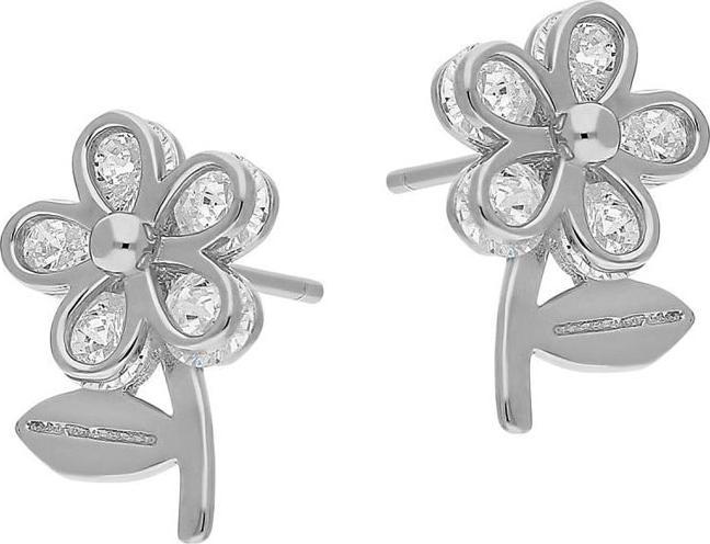 Lovrin Srebrne kolczyki 925 KWIATUSZKI Z CYRKONIAMI 1,70g