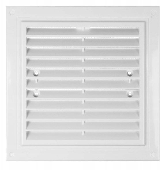 Kratka wentylacyjna MWR 300X300mm z siatką i uchwytami mocującymi biała MWR300X300