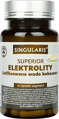 Singularis-Herbs Singularis, Elektrolity Liofilizowana woda kokosowa, 30 kapsułek