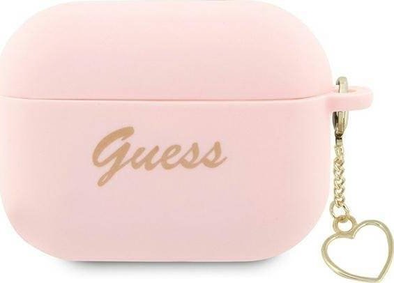 Guess Etui Guess GUAP2LSCHSP Apple AirPods Pro 2 cover różowy/pink Silicone Charm Heart Collection