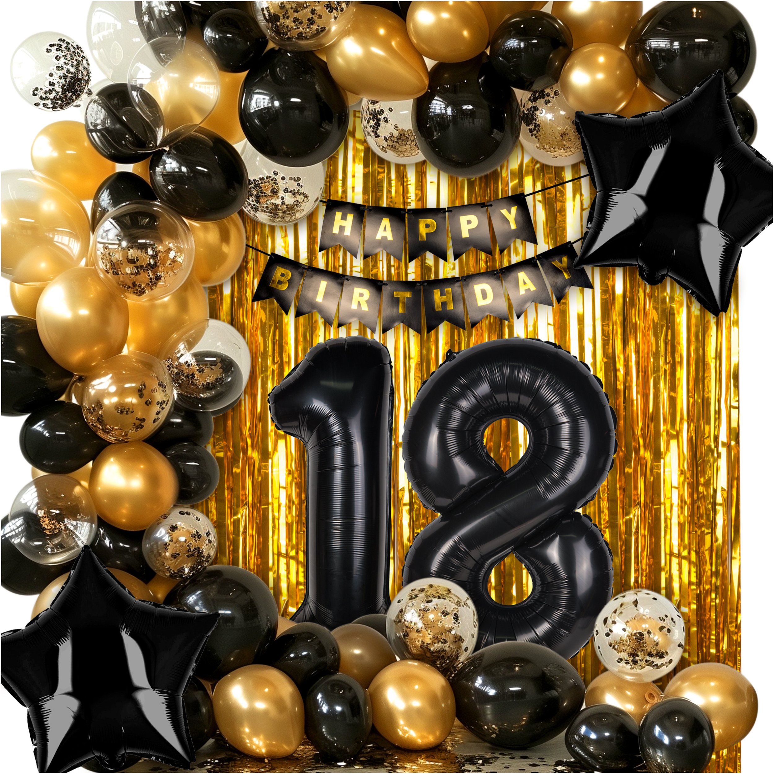 Zestaw Dekoracyjny złoto czerń 18