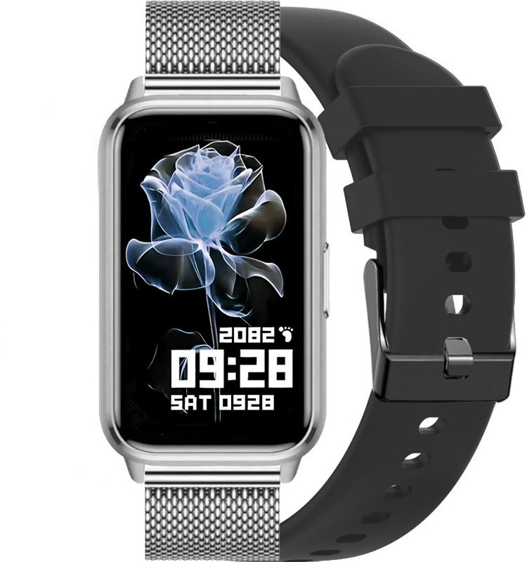 Smartwatch Rubicon Zegarek Damski SMARTWATCH RNCF48-silver/black