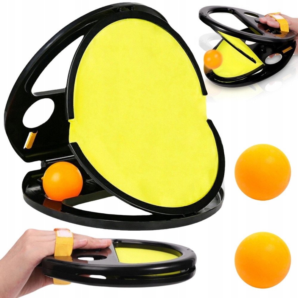 WOOPIE Catch Ball Gra Zręcznościowa Rzucaj Łap Paletka+ 2 Piłki