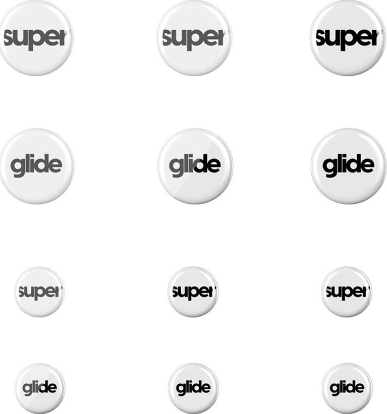 Pulsar Superglide 2 Glass Skates Dots Universal 6mm+9mm Baltas (Balti) Pakaitiniai Pelė Feet