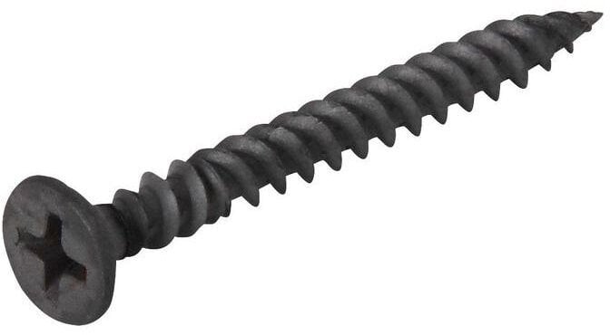 SELF SCR 4.8X25 WOOD+EPMD RAL9005 15PCS