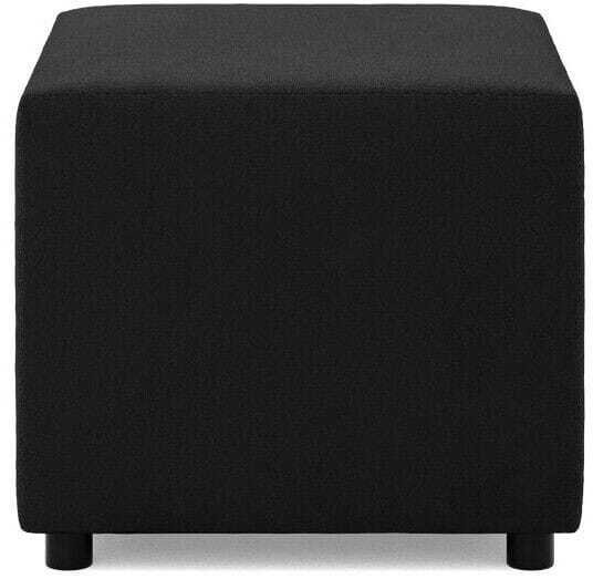 Adams Group Pufa do siedzenia, BLOM, Mikrofibra, 51x51x40 cm, czarny