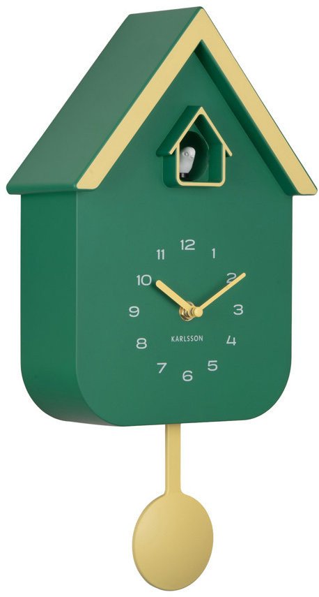 Zegar z kukułką i wahadłem Karlsson KA6081GR zielony Color Cuckoo .