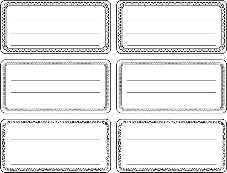 Titanum Naklejki etykiety biało czarne 144szt