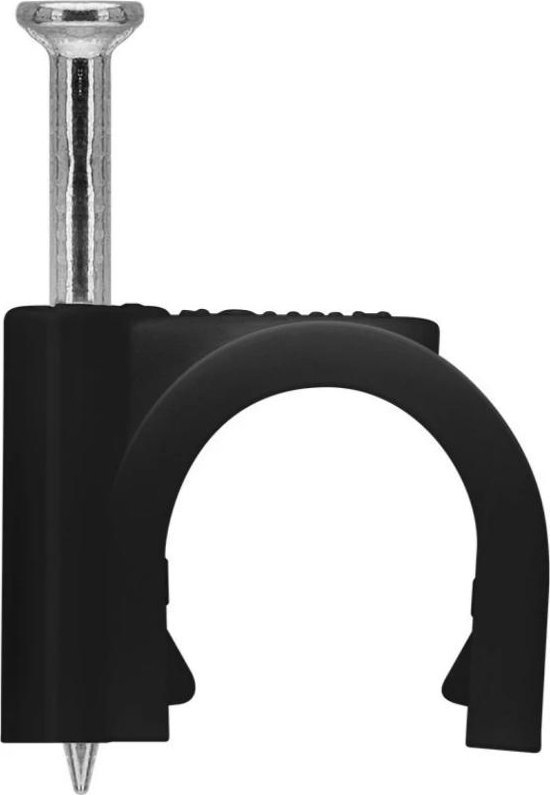 Pawbol Uchwyt kablowy Pawbol H.7008C z gwoździem wbitym fi 10 mm czarny