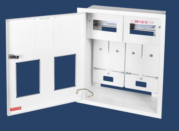Karwasz Szafka licznikowa podtynkowa 2-licznikowa 1-fazowe 12 modułów IP30 (RW-1-2L-12 Z/O)