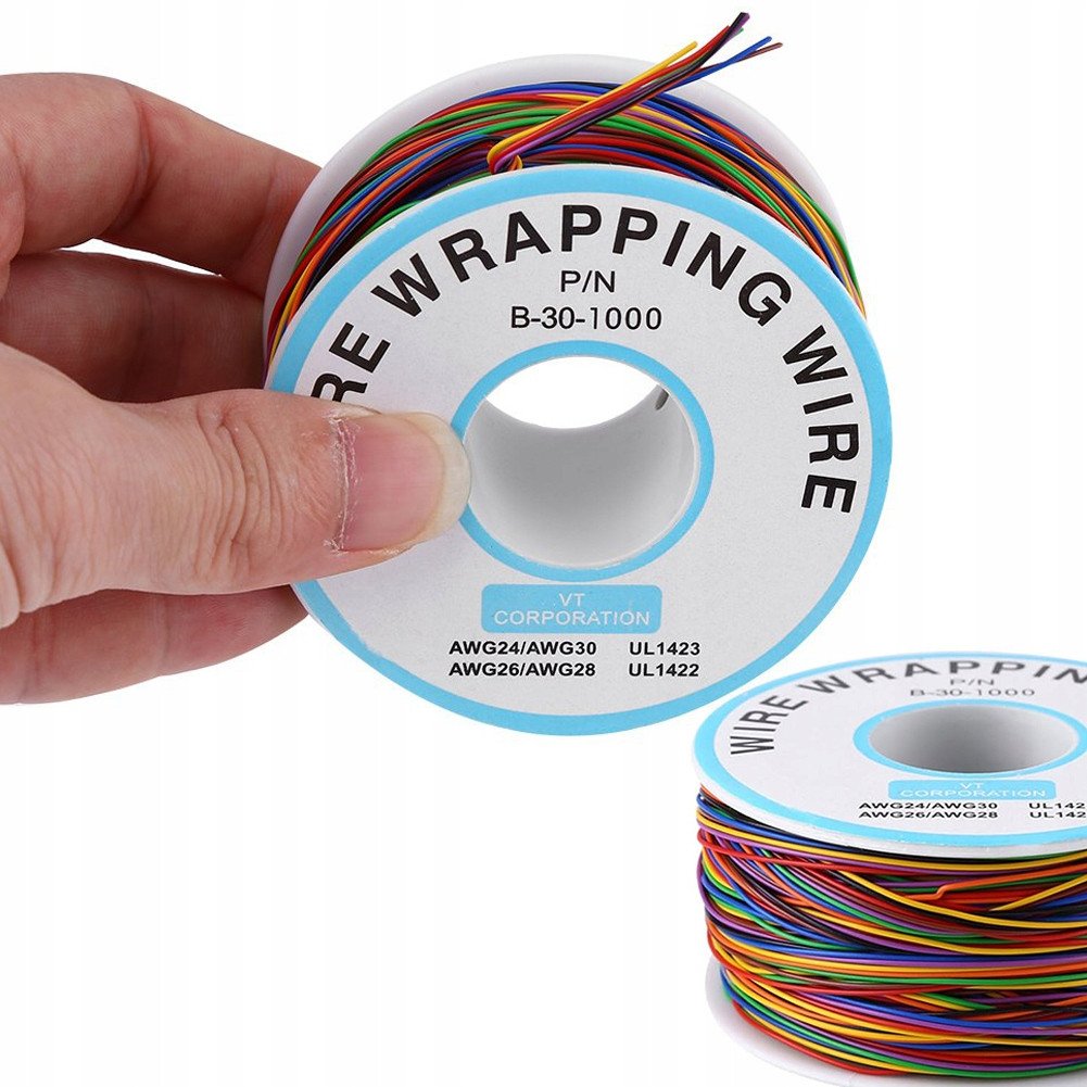 PRZEWÓD KYNAR KOLOROWY 8 KOLORÓW 0.25MM 200M WYSOKA JAKOŚĆ NISKONAPIĘCIOWY