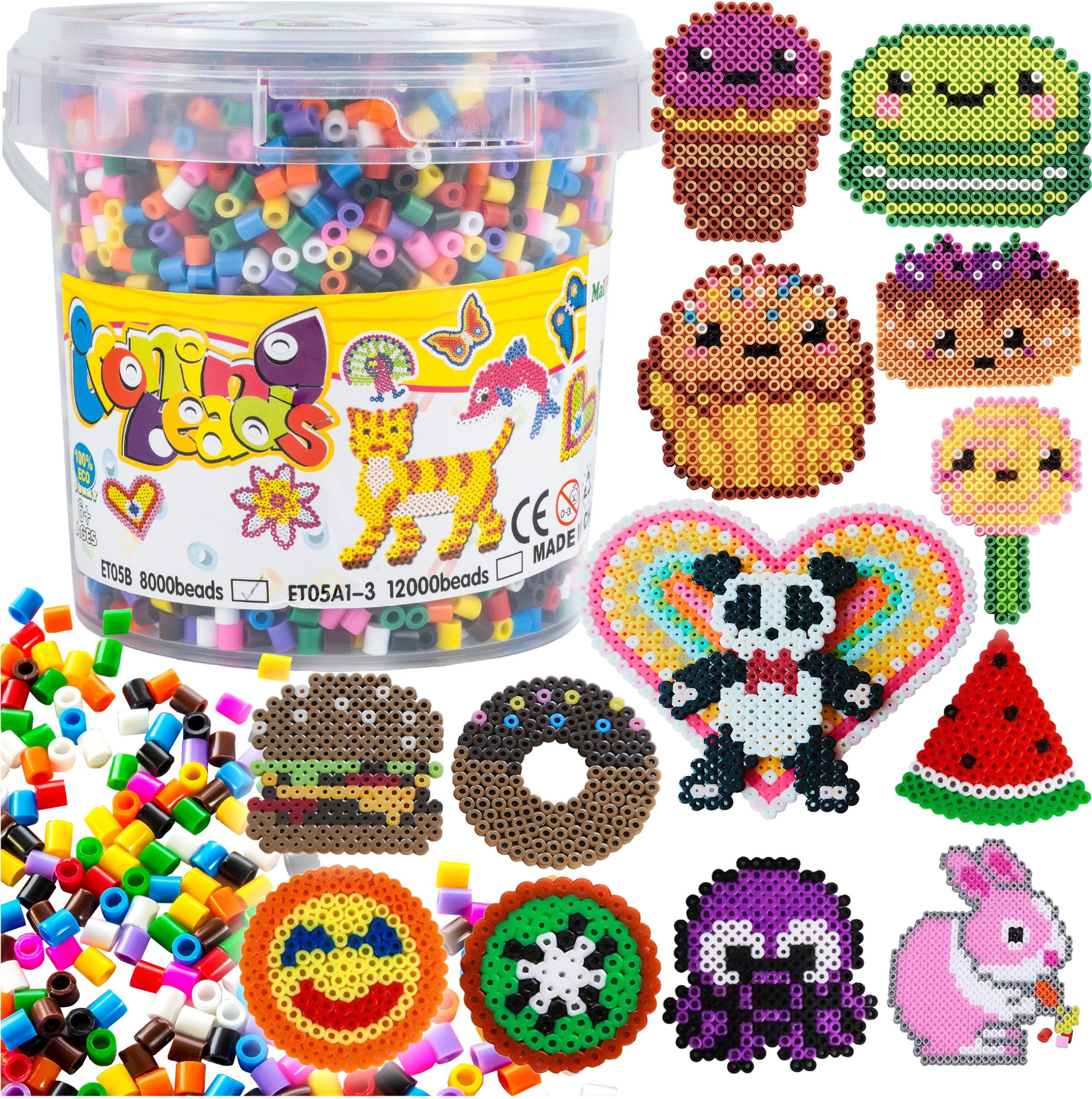 Koraliki Do Prasowania Iron Beads 8000 Szt Zestaw W Wiaderku Prasowanka