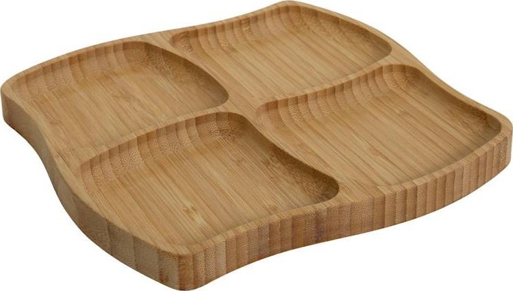 Yolli Bambusowa seria talerz czterodzielny do przekąsek