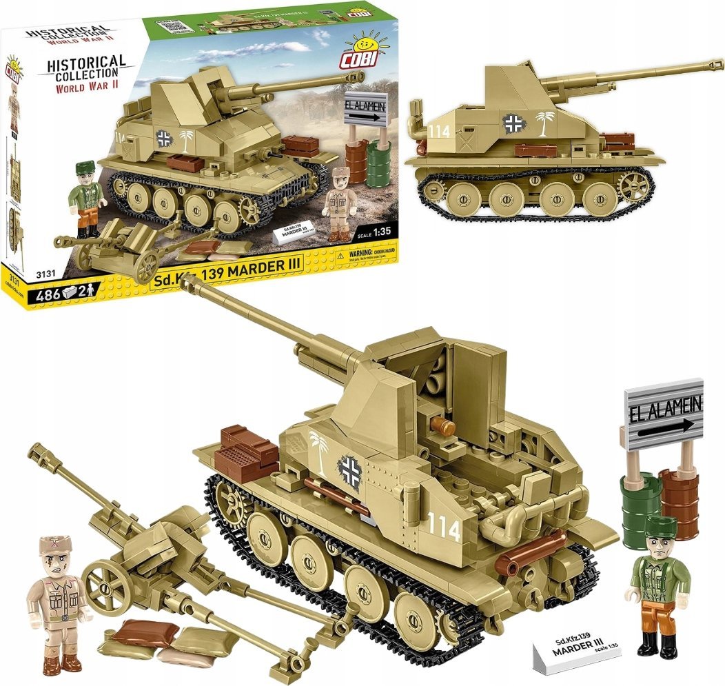 Klocki COBI 3131 Niszczyciel czołgów Sd.Kfz.139 Marder III