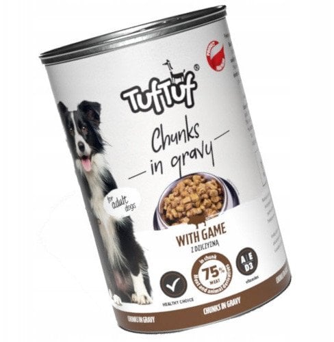 Tuf Tuf kawałki mięsne z dziczyzną dla psa puszka 415g