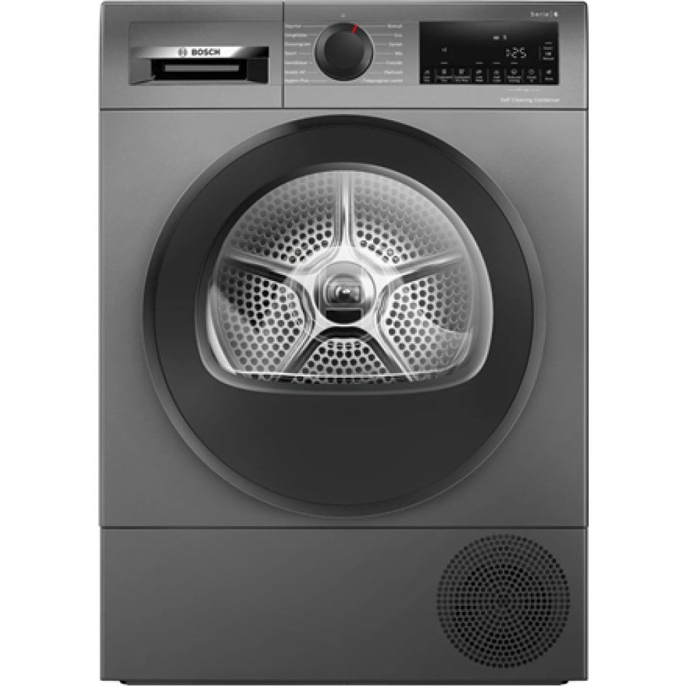 Bosch Dryer Machine with Heat Pump | WQG245DXSN | Energy efficiency class A+++ | Front loading | 9 kg | Condensation | LCD | Depth 61.3 cm | Grey