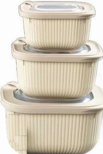 Kpl pojemników do żywności Micro Line 600,1100,1800 ml