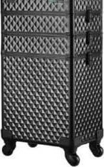 Apte MOBILNY KUFER KOSMETYCZNY Aluminiowy TROLLEY Duży 61x36cm czarny CA19A