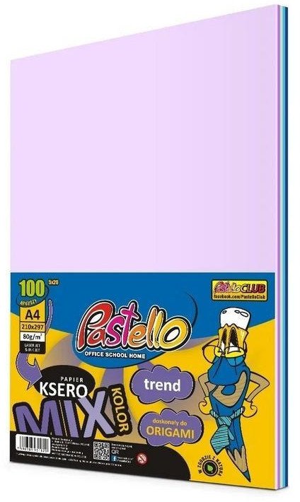 Papier ksero A4 80g 5 kolorów niebiesk 100 arkuszy