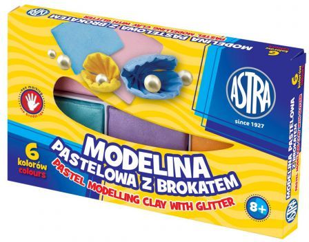 Astra Modelina Astra 6 Kolorów Pastelowa Z Brokatem (304118001)