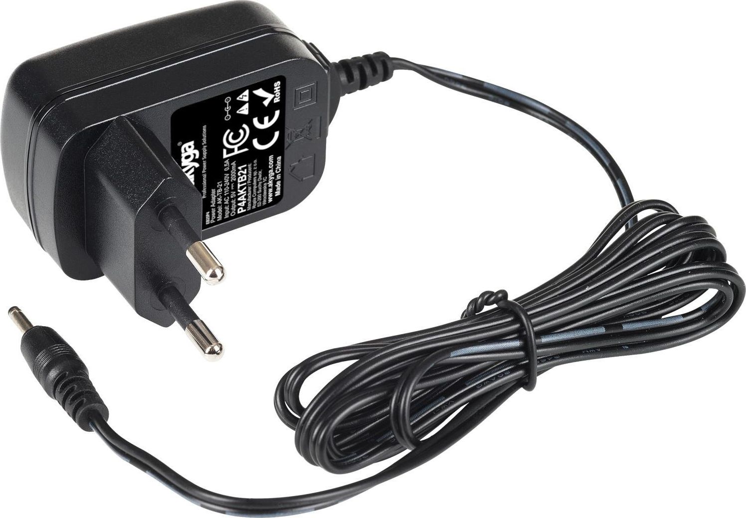 Ładowarka Akyga Universal power adapter AK-TB-21 5.0V / 2.0A 10W 2.5 x 0.7 mm 1.5m