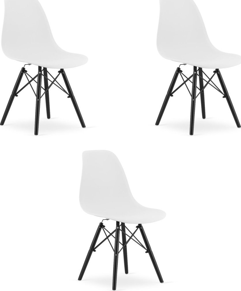 Leobert Krzesło OSAKA białe / nogi czarne x 3