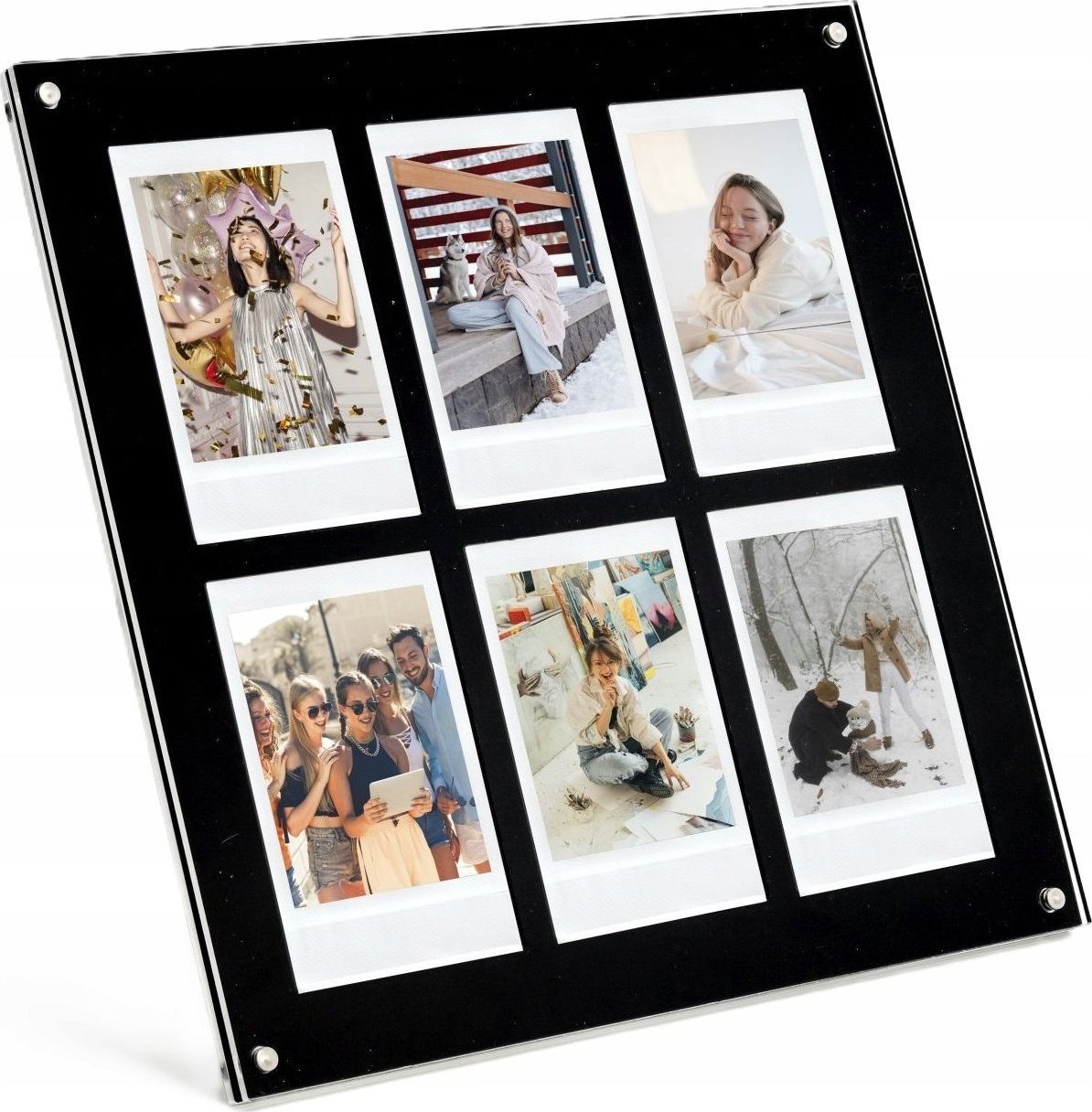 Ramka LoveInstant Ramka Stojąca na 6 zdjęć do Fujifilm INSTAX Mini / Xiaomi / Polaroid / Canon / HP / Kodak - ZINK / Czarny