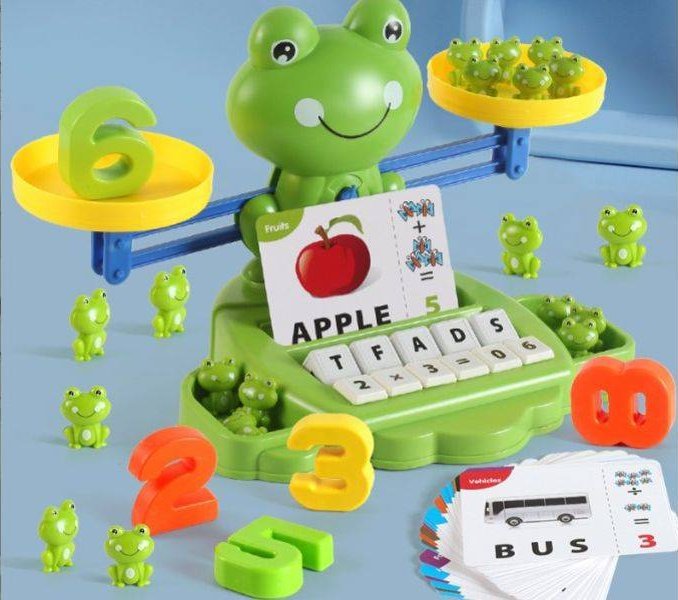 Gra Nauka Liczenia Oraz Angielskiego - Równoważnia Waga Szalkowa Żabka Żaba - Frog Balance