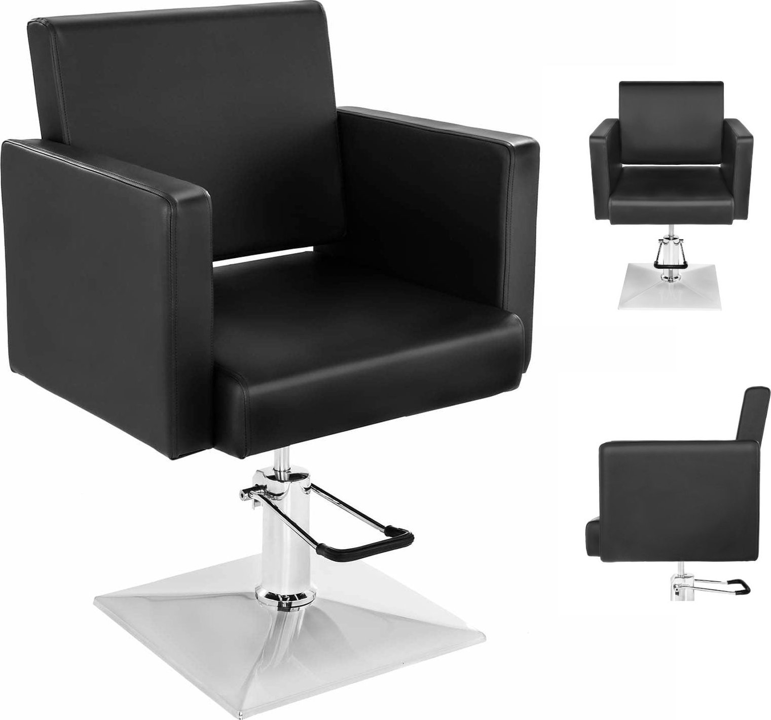 Physa Fotel fryzjerski barberski kosmetyczny z podnóżkiem Physa BEDFORD - czarny Fotel fryzjerski barberski kosmetyczny z podnóżkiem Physa BEDFORD - c
