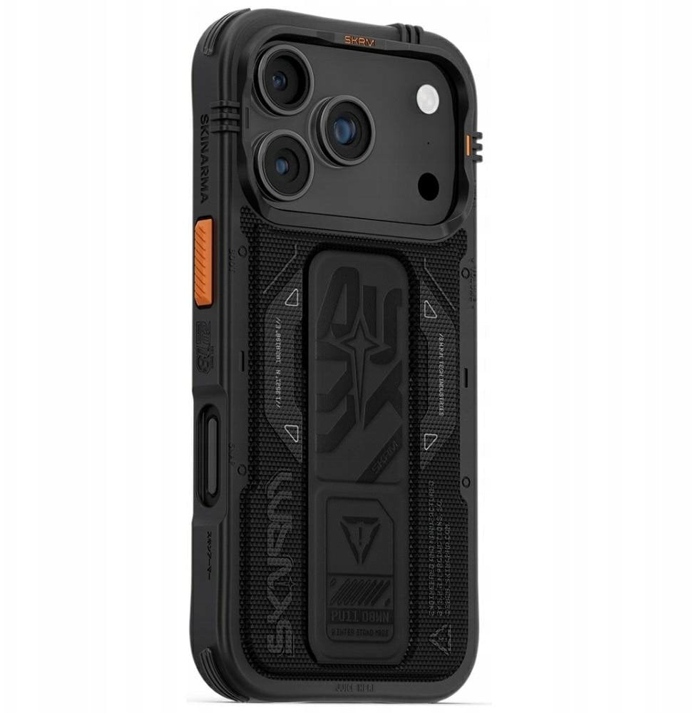 Skinarma Phantom Case for iPhone 17 Pro Magnetic Charging + Grip Stand Black