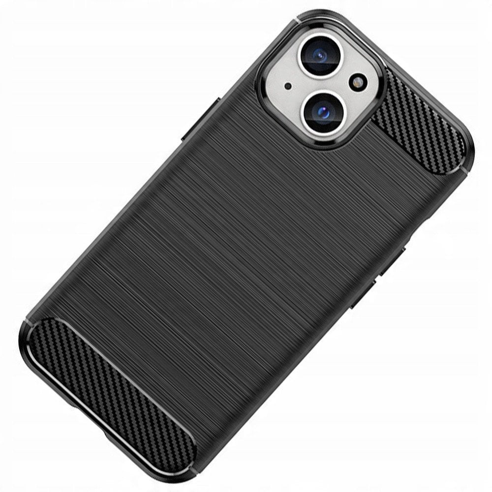 Elastyczne etui wzór karbon do iPhone 15 Plus Carbon Case - czarne