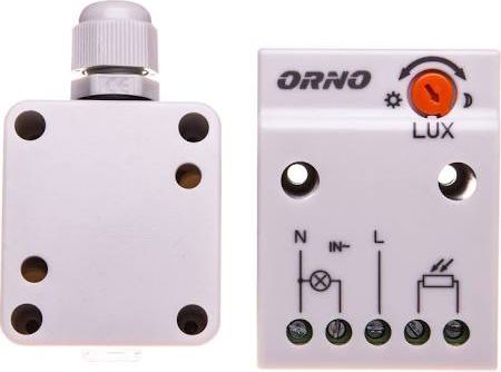 Orno Czujnik zmierzchowy z zewnętrzną sondą w puszce 2300W 2-100lx IP65/IP20 biały (OR-CR-232)