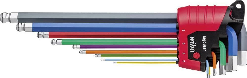 Wiha Wiha L-key set in ErgoStar holder, screwdriver (multi-colored, 9 pieces, MagicRing holding function)