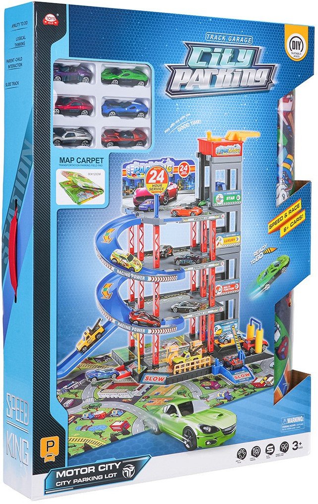 MEGA Wielopoziomowy Parking z Matą + Akcesoria