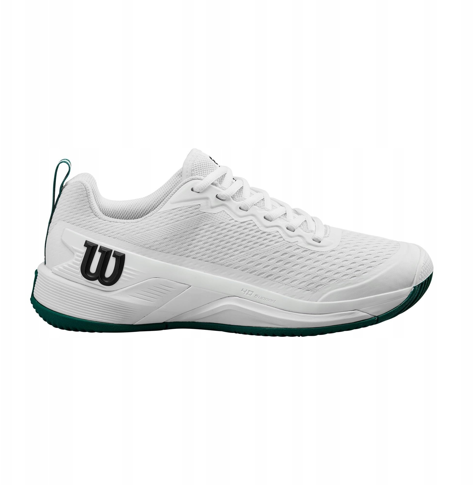 Netex WILSON tenisowy obuwie męskie RUSH PRO 4.5 White/White/Aventurine WRS333550E105 (0097512805223)