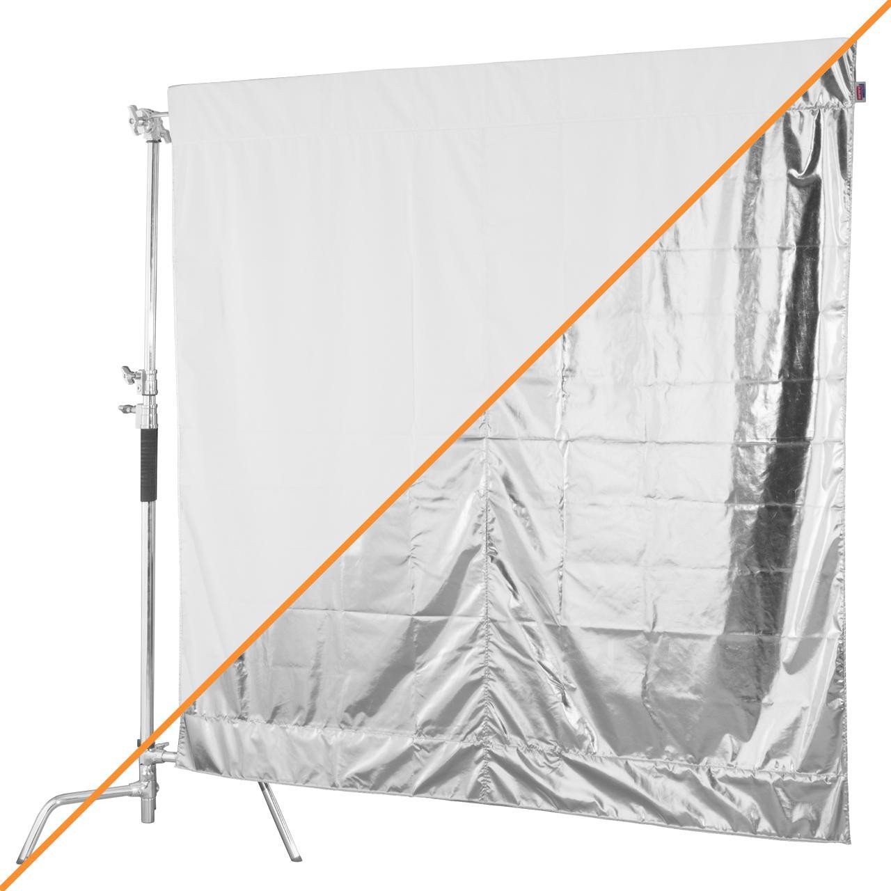 Flaga studyjna Aurora Wag Flag 183x183cm Silver/White