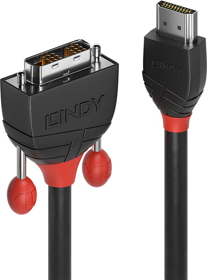 Kabel Lindy HDMI - DVI-D 2m czarny (36272)