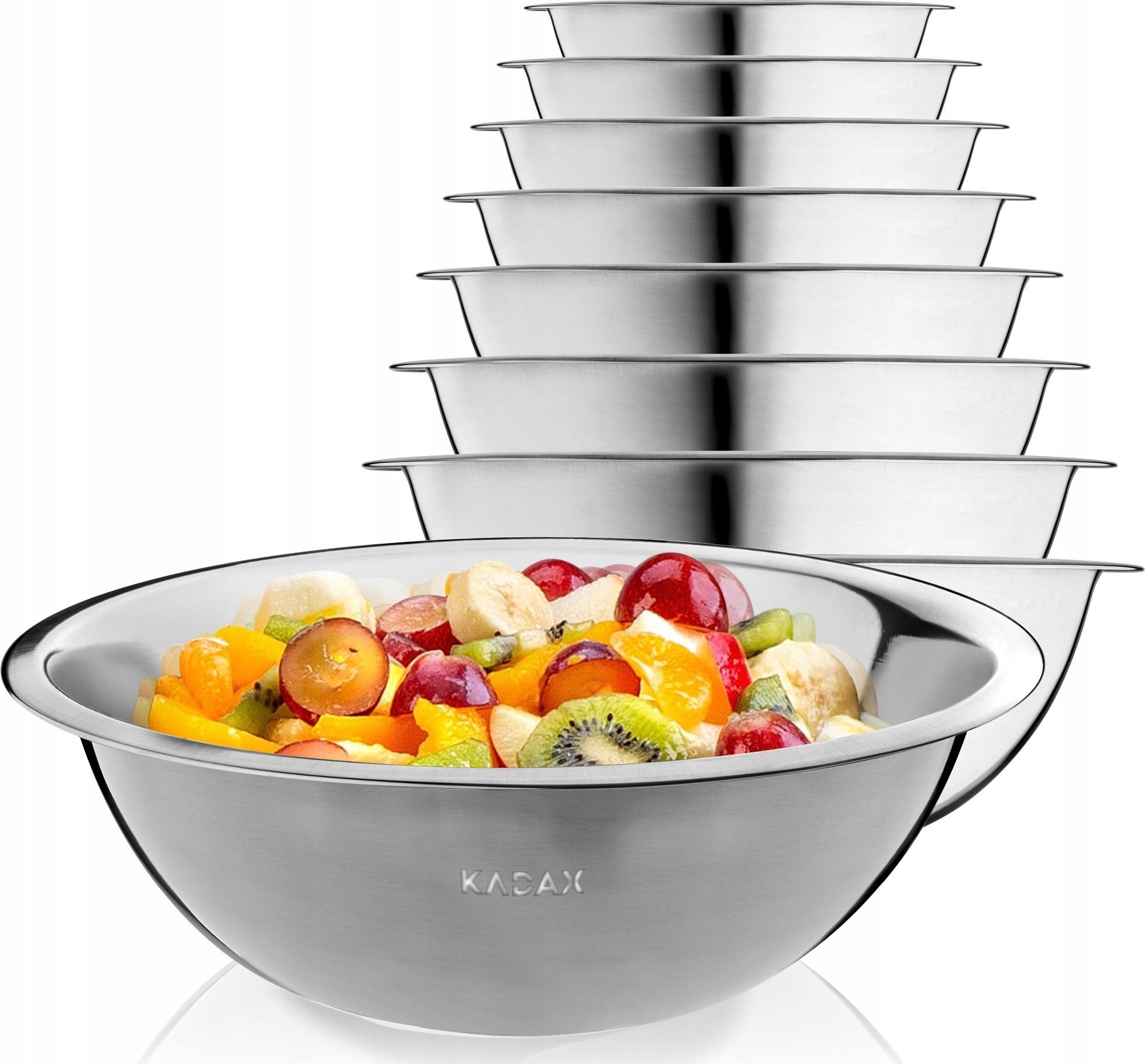 Kadax Miska Nierdzewna Kuchenna Stalowa Do Sałatek 22 cm
